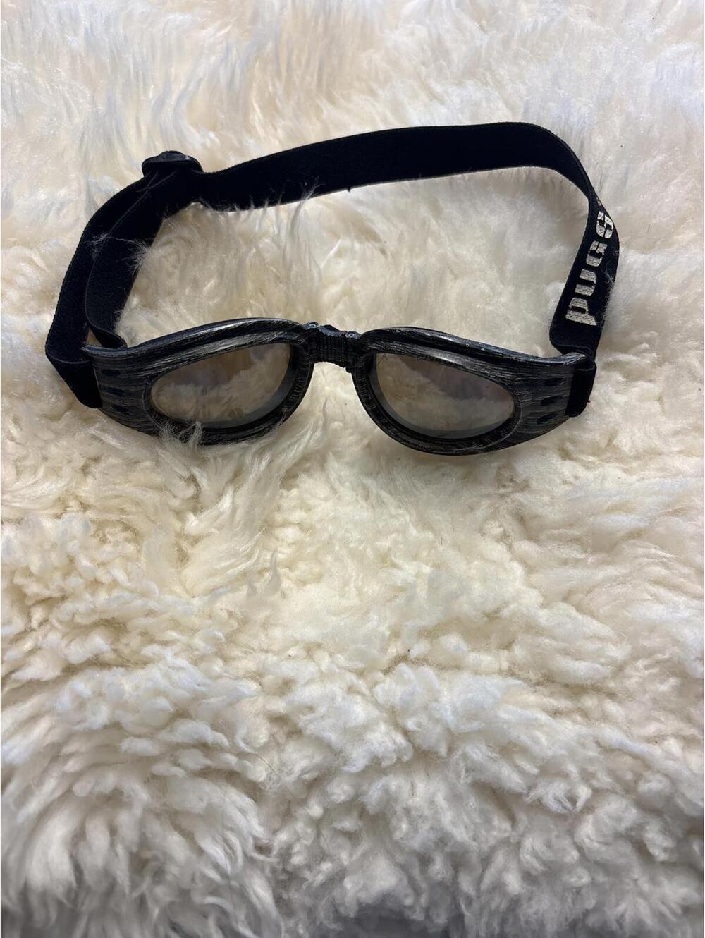 Pugs Vintage Black Protective Motorcycle riding Goggles Glasses Adjustable Strap